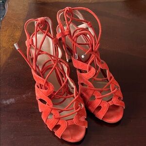 Banana Republic Vibrant Red Strappy Heels